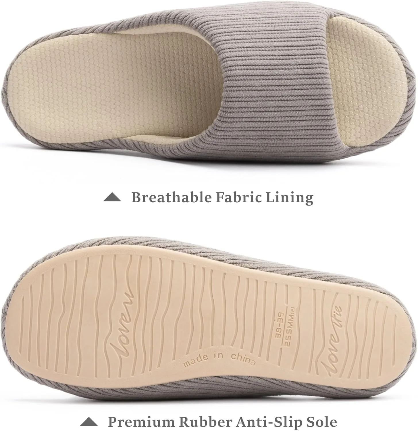 Chantomoo Womens Slipper Memory Foam Slippers Comfy House Slippers Rubber Sole Bedroom Cozy Indoor Outdoor Home Slipper Slides