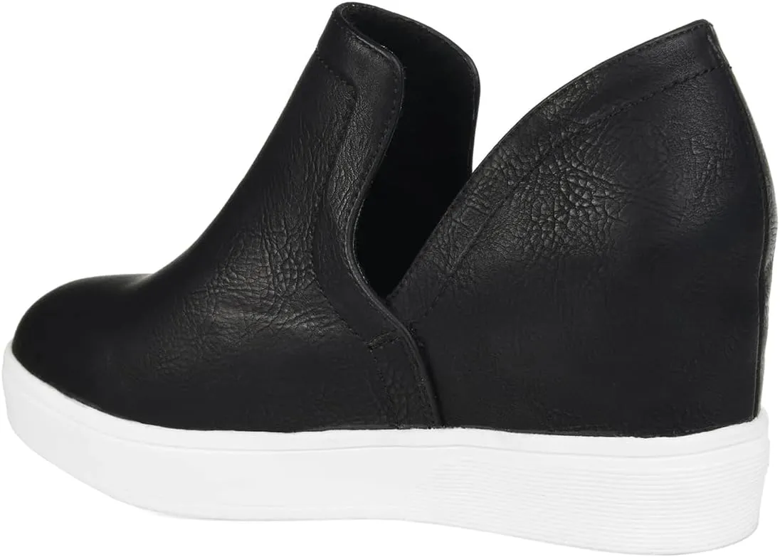 FSJ Women Platform Wedge Sneakers Side V Cut Ankle Booties Closed Toe Slip On Pumps Hidden Heel Summer Sandals Fashion Shoes Size 4-16 US