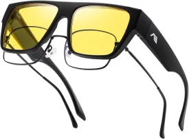 kimorn Fit Over Glasses Sunglasses for Women Men Trendy Square Shades Sun glasses Polarized UV400 Protection