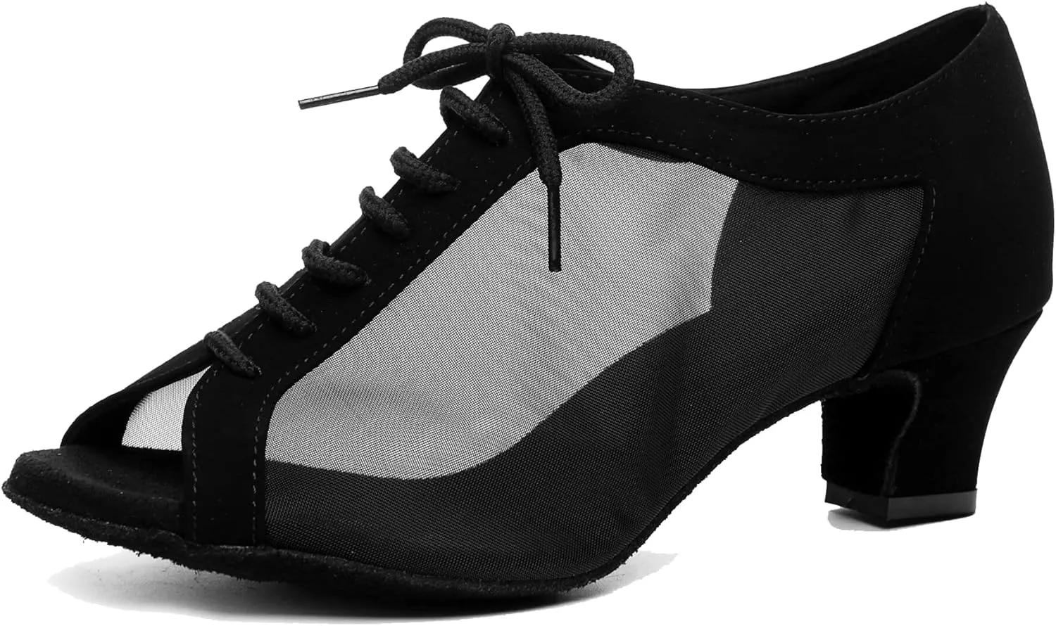 Minishion Womens Low Heel Dancing Shoes Mesh Comfortable Practice Dance Shoes L504