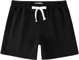 NIMENJOJA Mens 5.5" Athletic Gym Shorts Cotton Jogger Workout Lounge Jersey Zipper Pocket Sweat Shorts