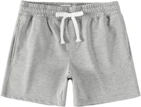 NIMENJOJA Mens 5.5" Athletic Gym Shorts Cotton Jogger Workout Lounge Jersey Zipper Pocket Sweat Shorts