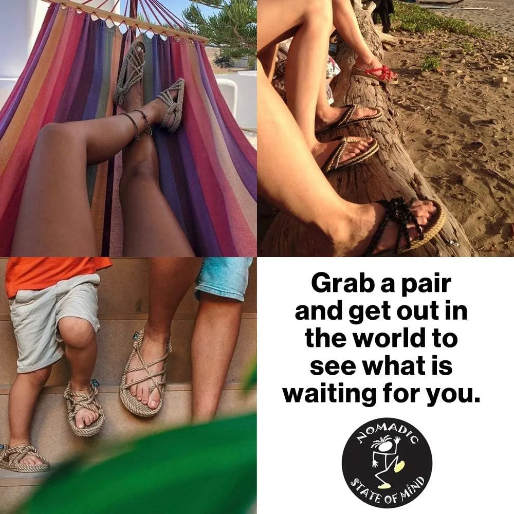Nomadic State of Mind House Slippa - Handmade Rope Shoes  Machine Washable  Comfortable & Lightweight  Vegan Friendly  for Women & Men