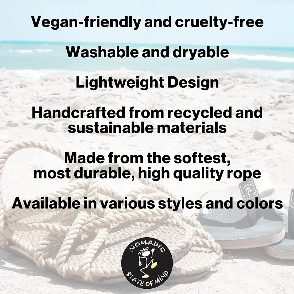 Nomadic State of Mind House Slippa - Handmade Rope Shoes  Machine Washable  Comfortable & Lightweight  Vegan Friendly  for Women & Men