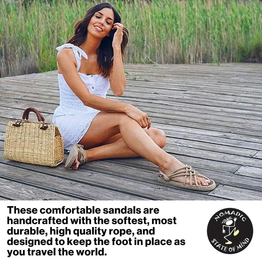 Nomadic State of Mind House Slippa - Handmade Rope Shoes  Machine Washable  Comfortable & Lightweight  Vegan Friendly  for Women & Men