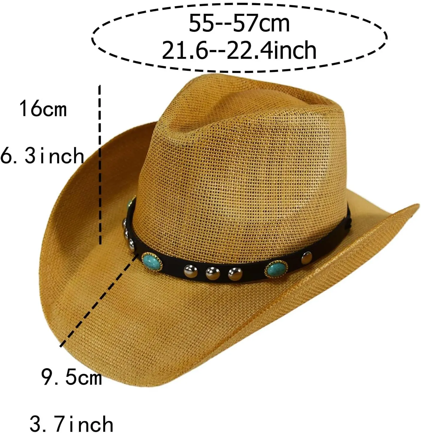 Straw Cowboy Hats for Women and Men