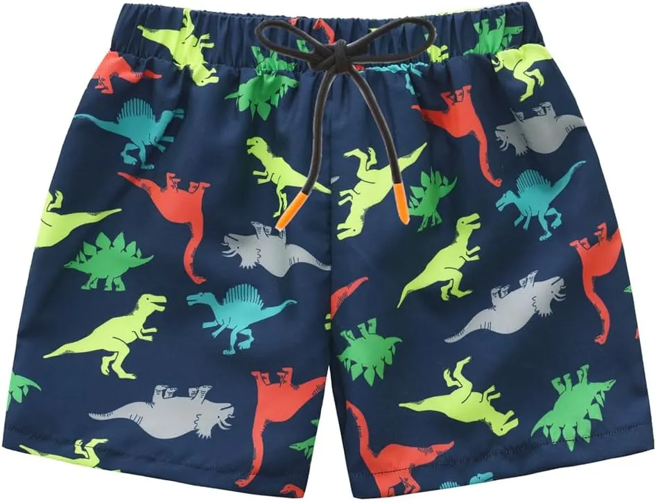 Toddlers and Baby Boys' 3-Piece Swimsuit Trunk and Rashguard Sun Hat Set