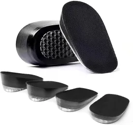YURRUON 1Pair Silicone Height Increased Shoes Pad Half Plain Gel Heel Pads for Men and Women Shoe Insoles